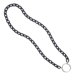 LA LOOP ITALIAN LINK SMALL BLACK ACETATE SILVER PLATED