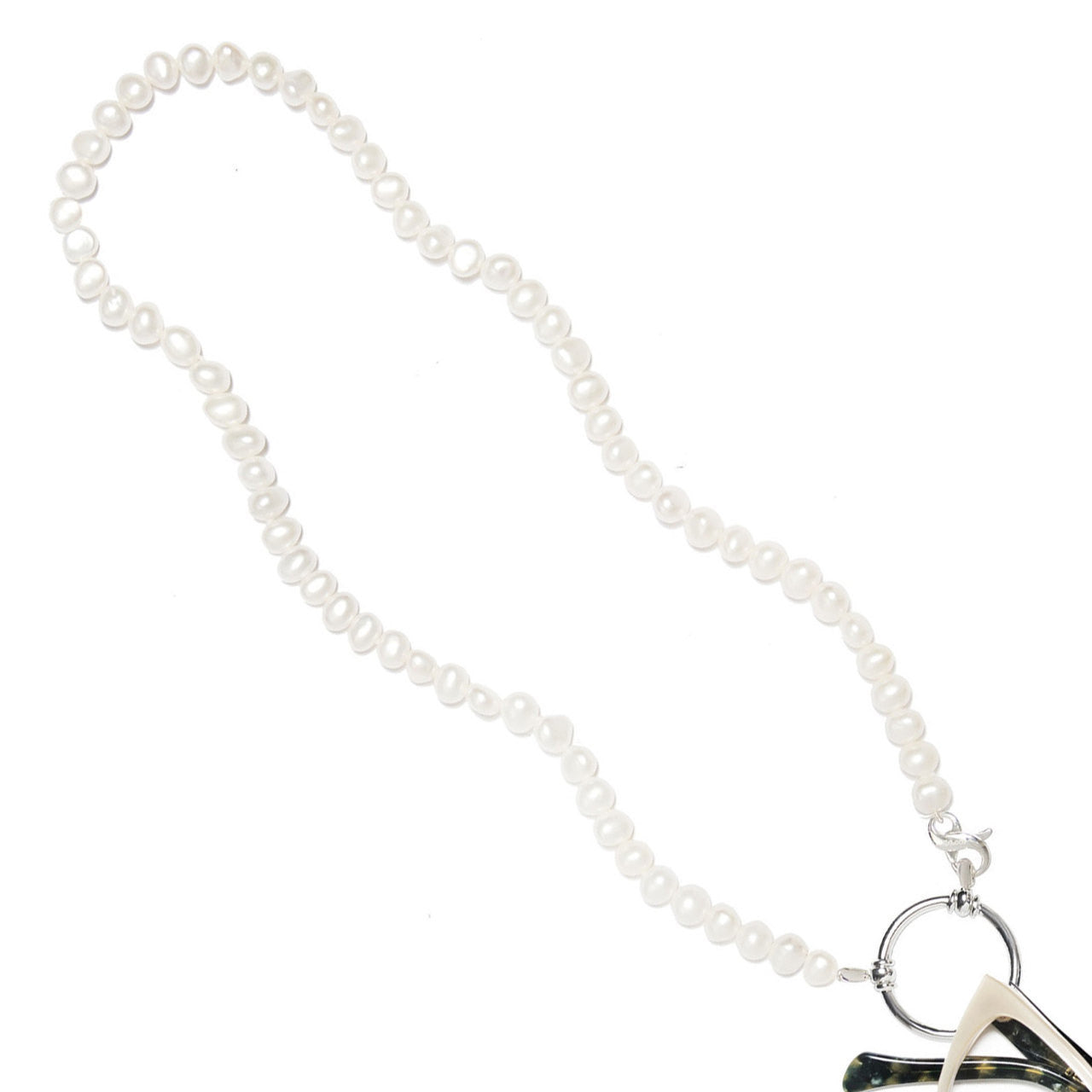 LA LOOP FRESHWATER PEARL SILVER PLATED