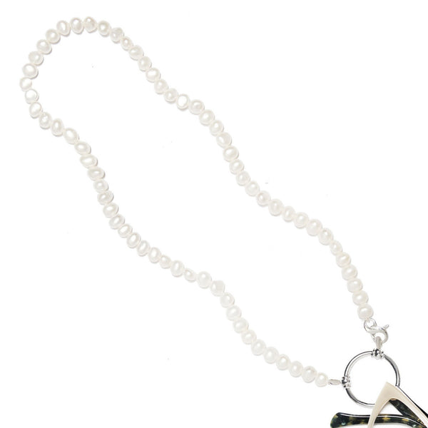 【ReinSein】Cross layered fresh water pearl ネックレス Cross layered freshwater pearl neckalce - P:ReinSein | 60